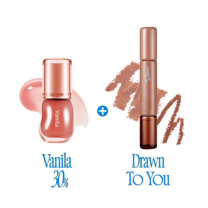 Last Day 70%OFF：Easy Lazy Lip Combo~3D Voluming Gloss+Dual Coloring Stick Lip+Liner