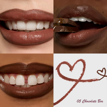 Last Day 70%OFF：Easy Lazy Lip Combo~3D Voluming Gloss+Dual Coloring Stick Lip+Liner